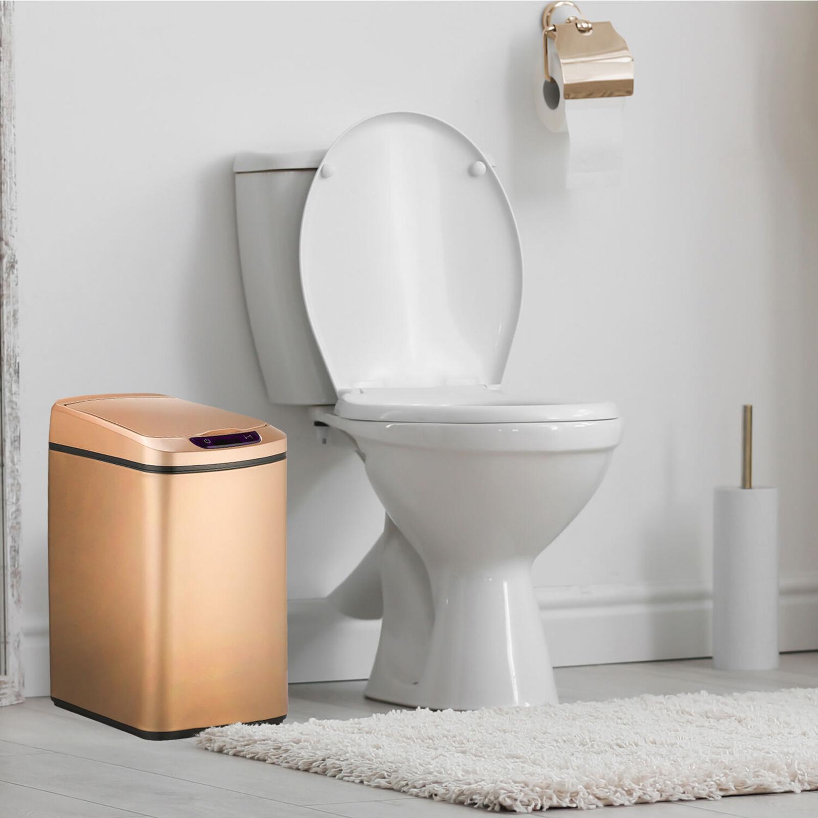 Hanover Trash Can with Sensor Lid, 12-Liter - Rose Gold