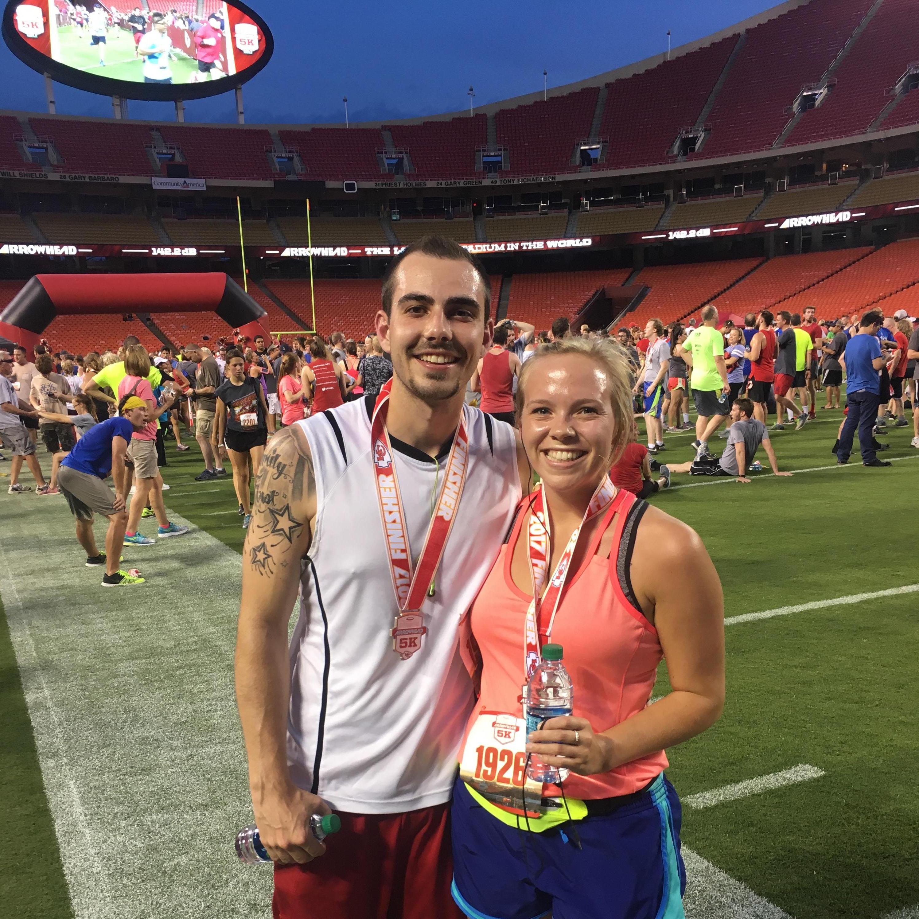 Us running the Arrowhead 5k!
