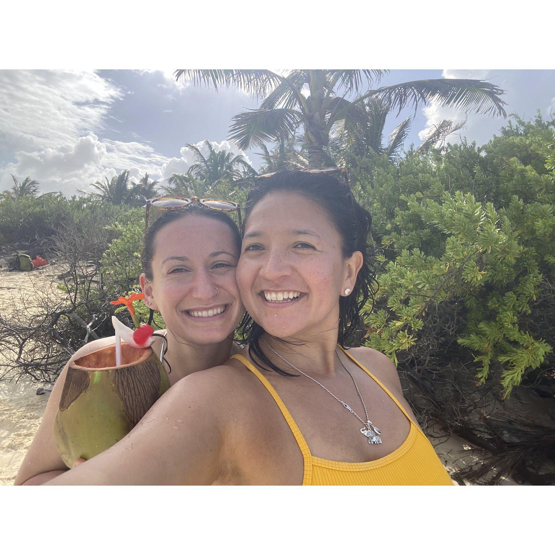Coco locos in San Andres taste different when we're together