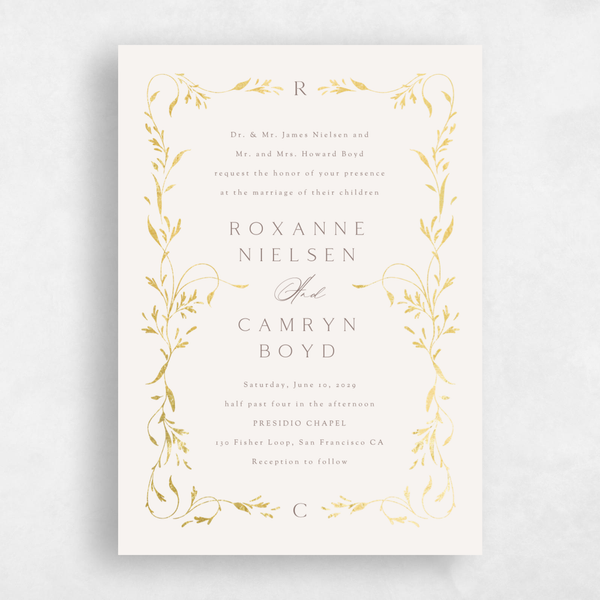 Foil Wedding Invitations | Zola