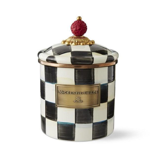 Mackenzie Childs Courtly Check Canister, Small