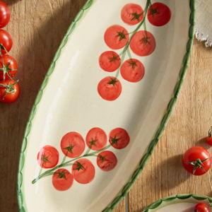 Garden Tomato Stoneware Serving Dish