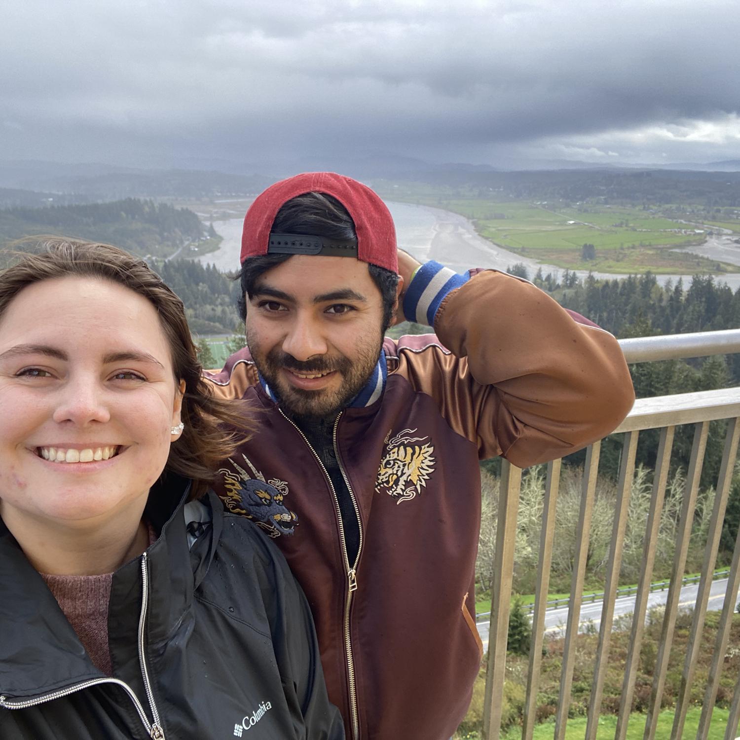 Climbed the stairs up the Astoria Column