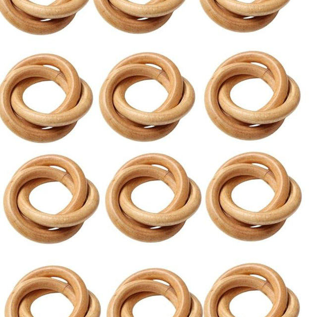 ARNCRAFT Napkin Rings Set of 12 Handmade Acacia Wood Dining Table Napkin Holder Classic Everyday Thanksgiving Holiday Christmas Festive Party Gift Farmhouse Décor