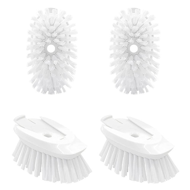 Dish Brush Refill, 4 Pack Soap Dispensing Dish Brush Refills, Dish Brush Replacement Head for OXO Dish Brush, Brush Dispenser Refill Fits Soap Dispensing Handle