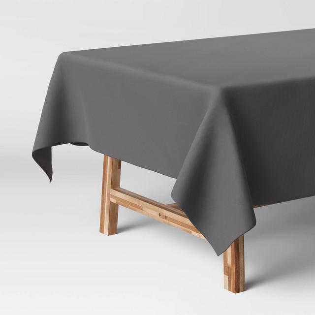 84" x 60" Cotton Solid Tablecloth Gray - Threshold™