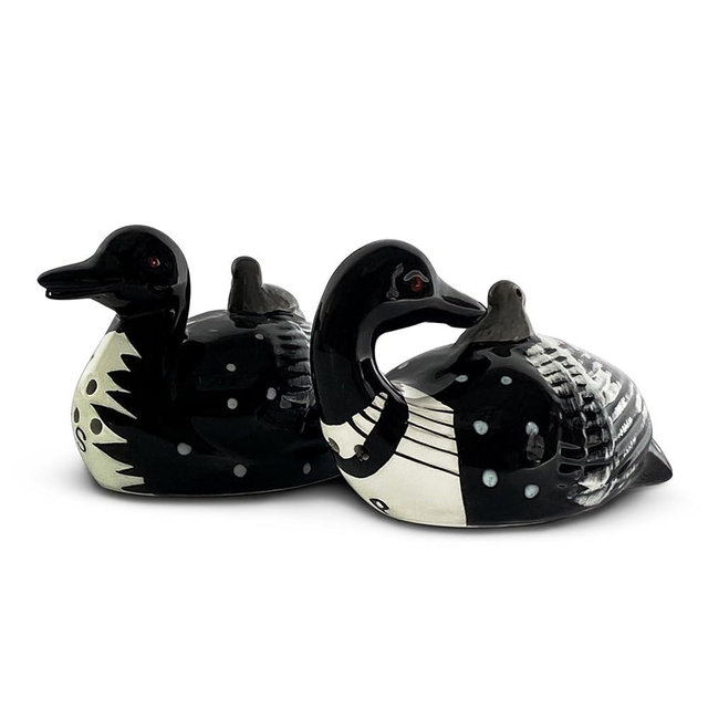 Rivers Edge Products Salt and Pepper Shakers Set, Unique Poly Resin and Glass Spice Dispenser, Novelty Kitchen Counter Décor