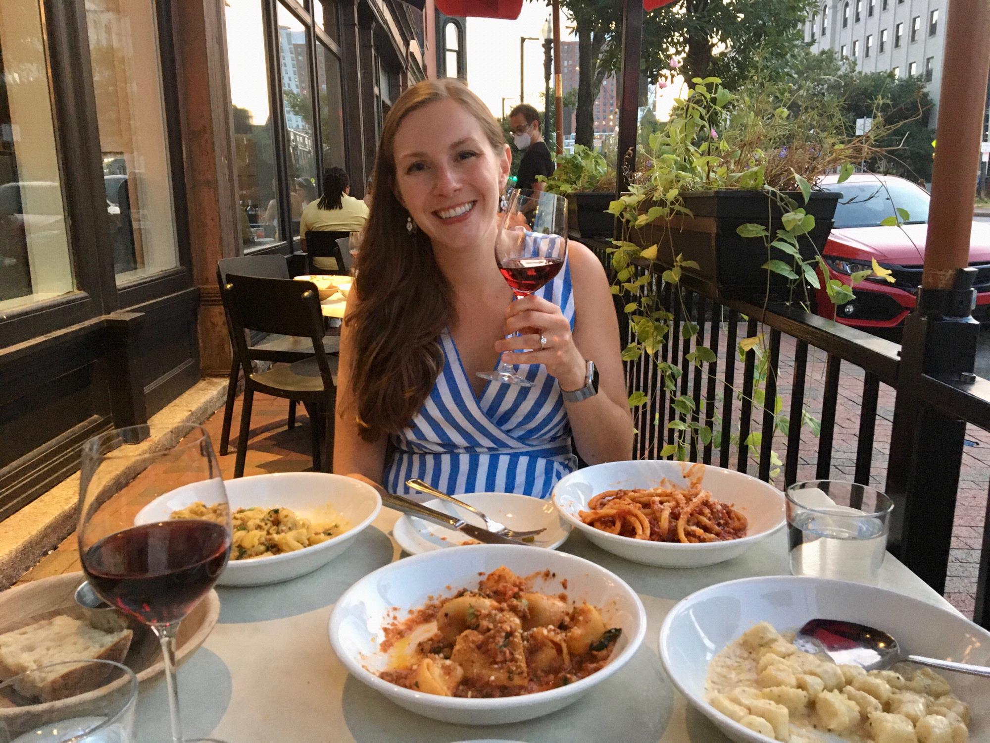 The post-engagement dinner that both made the same reservation for pre-posal