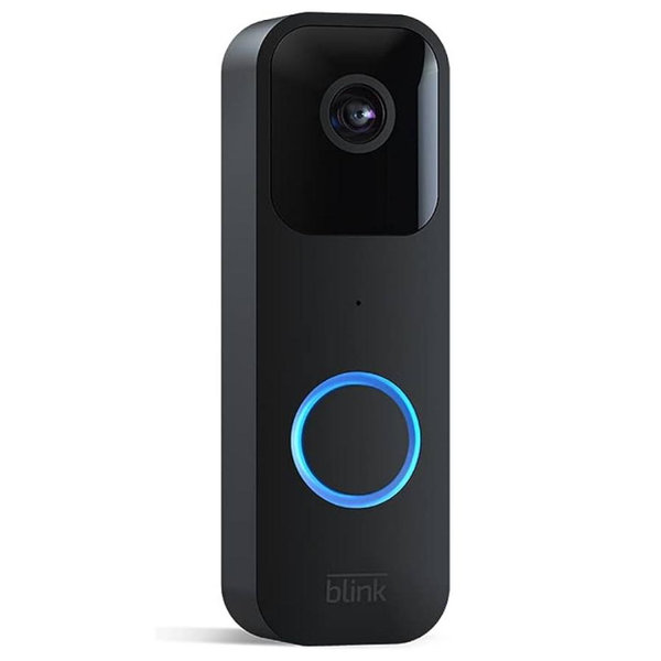 Blink Video Doorbell (newest model), Two-way audio, HD video, motion and chime app alerts and Alexa enabled — wired or wire-free (Black)