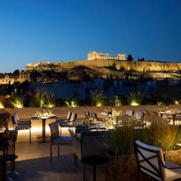 Rooftop Dinner with Acropolis Views