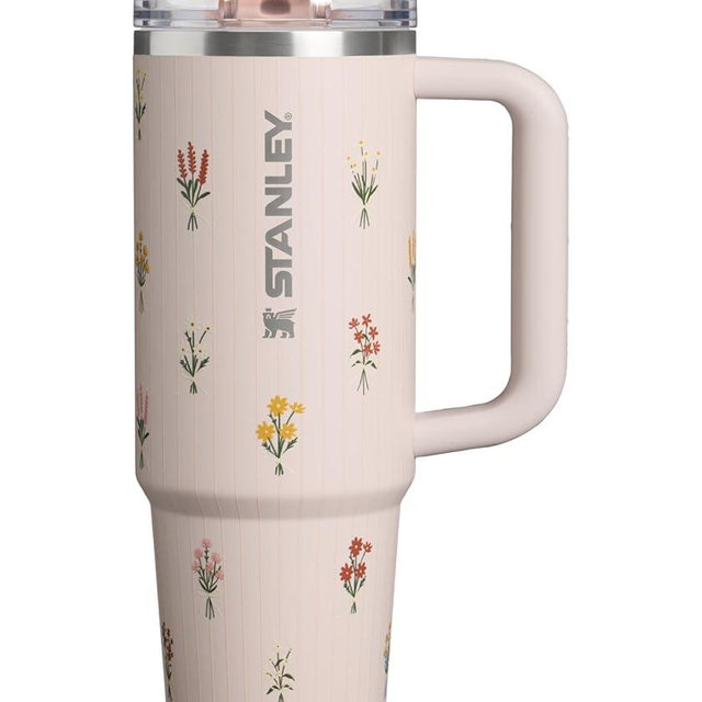 STANLEY Quencher ProTour Flip Straw Tumbler | Leakproof Lid, Straw & Handle | Insulated Stainless Steel | Fits Cup Holders | Perfect Mother’s Day Gift | BPA-Free | 30 oz | Rose Quartz Bouquets