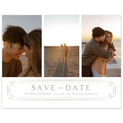 Canvas Tan, Beige Wedding Digital Save the Date - Aeolus Multiphoto