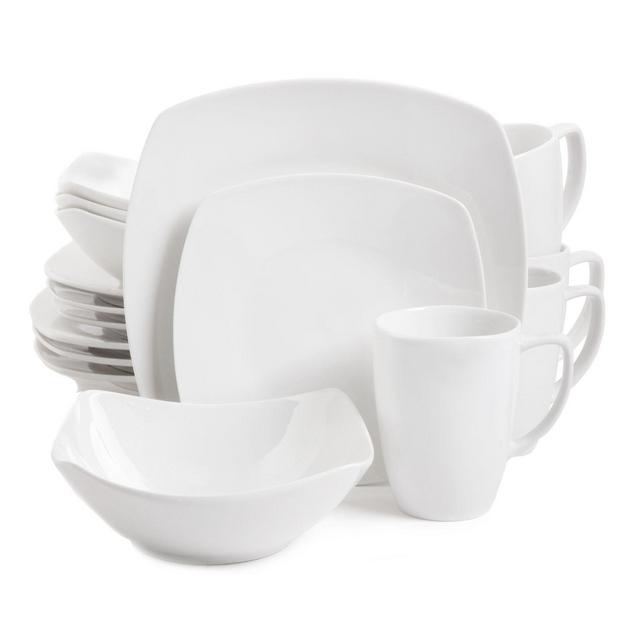 Gibson Elite Zen 16-Piece Dinnerware Set in White