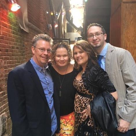 Love this pic of us on East 4th before celebrating Stacey's 40th with a great evening