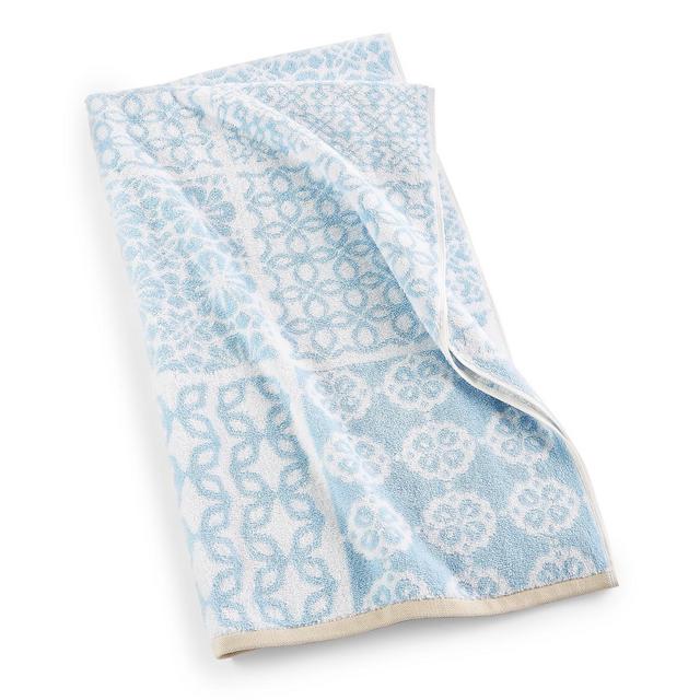 Martha Stewart Collection Tile Patchwork 30" X 54" Spa Bath Towel, Created for Macy's