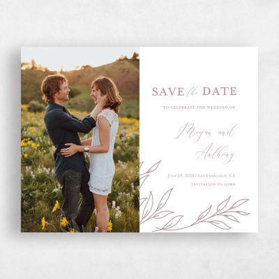 Dusty Rose, Pink Wedding Save the Date - Delana Photo