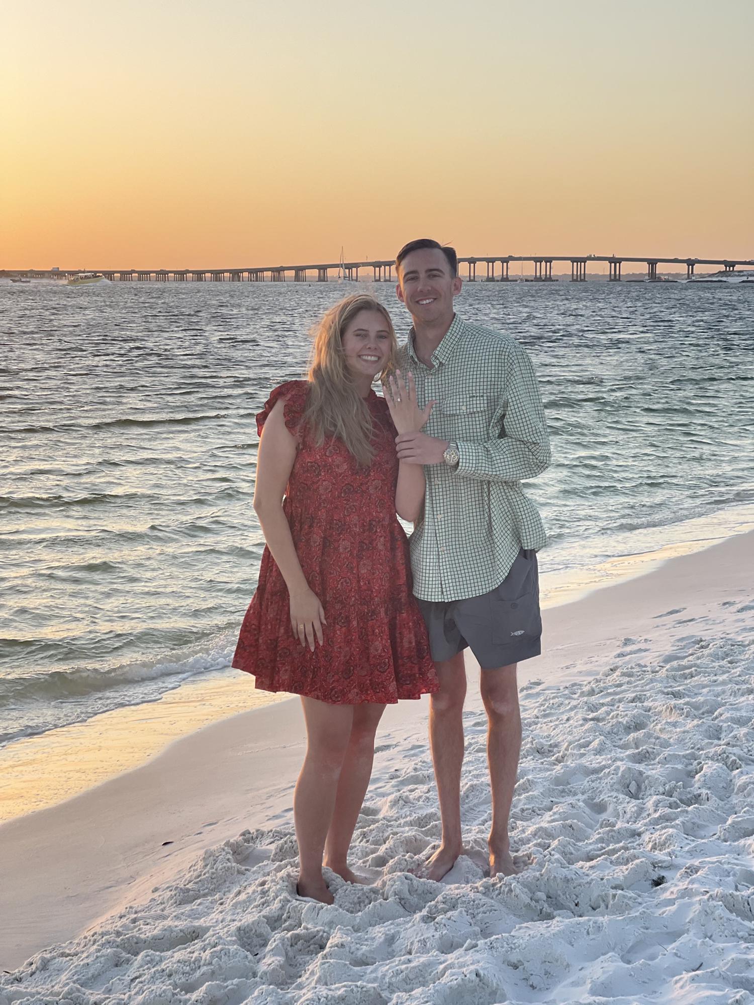 One of the photos a stranger snapped after the proposal