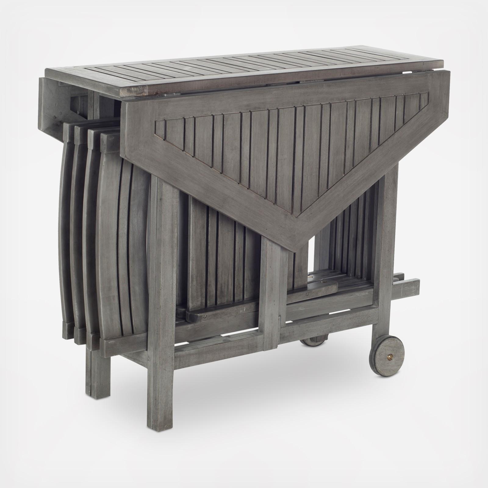 folding dining table with chairs