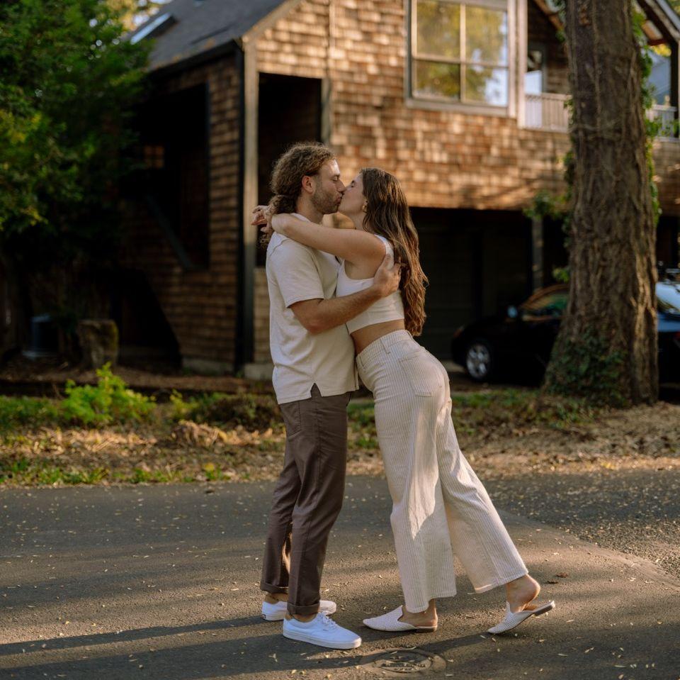 Engagement photo shoot outside our new home