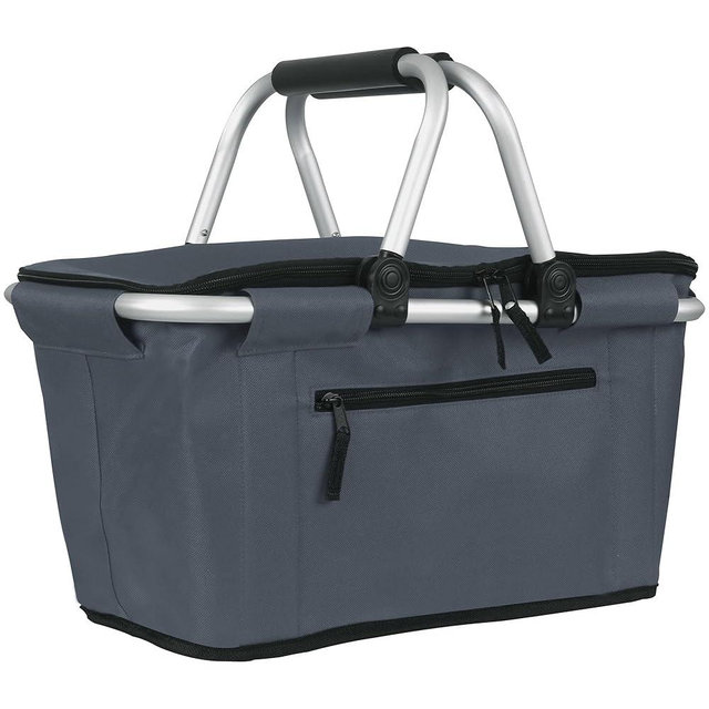 SIYUAN Collapsible Picnic Basket Insulated with Lid 27L Large Capacity Reusable Portable Folding Market Shoping Bag with Handles for Grocery