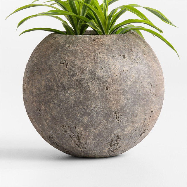Sphere 17.5" x 20.0" Bronze Textured Indoor/Outdoor Planter