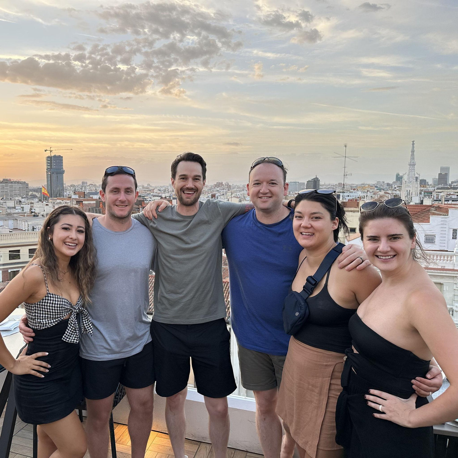 The night before - Madrid - August 2023 - Bobby, Danny, Christina & Olivia.
