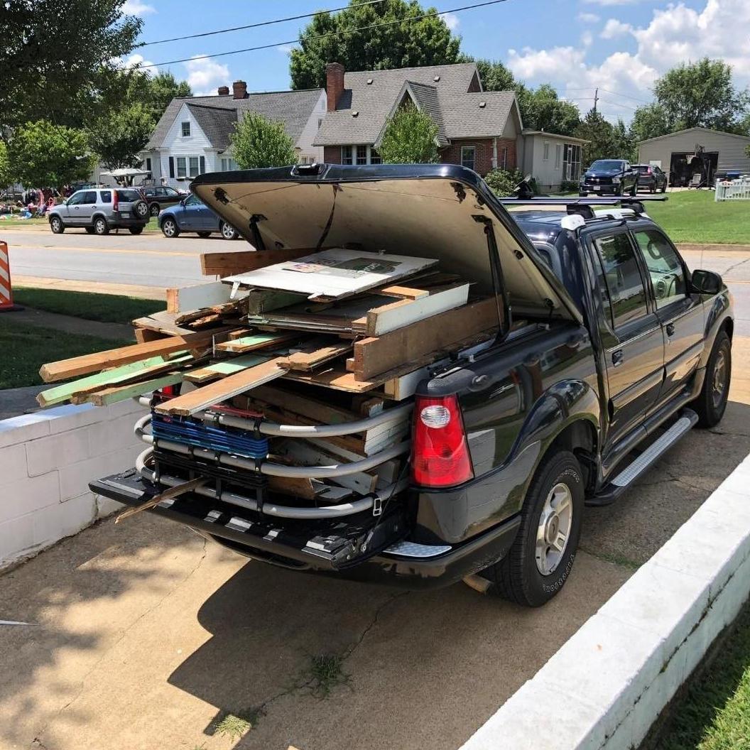 August 8, 2020: The beginning of “the house project.” The Black Truck would survive the abuse. -Kingsport, TN