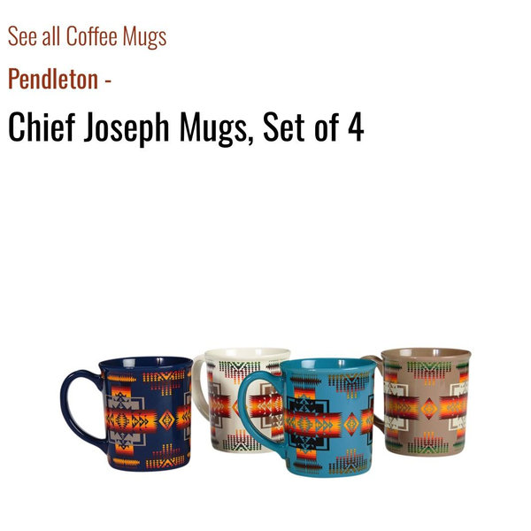 Chief Joseph Mugs, Set of 4