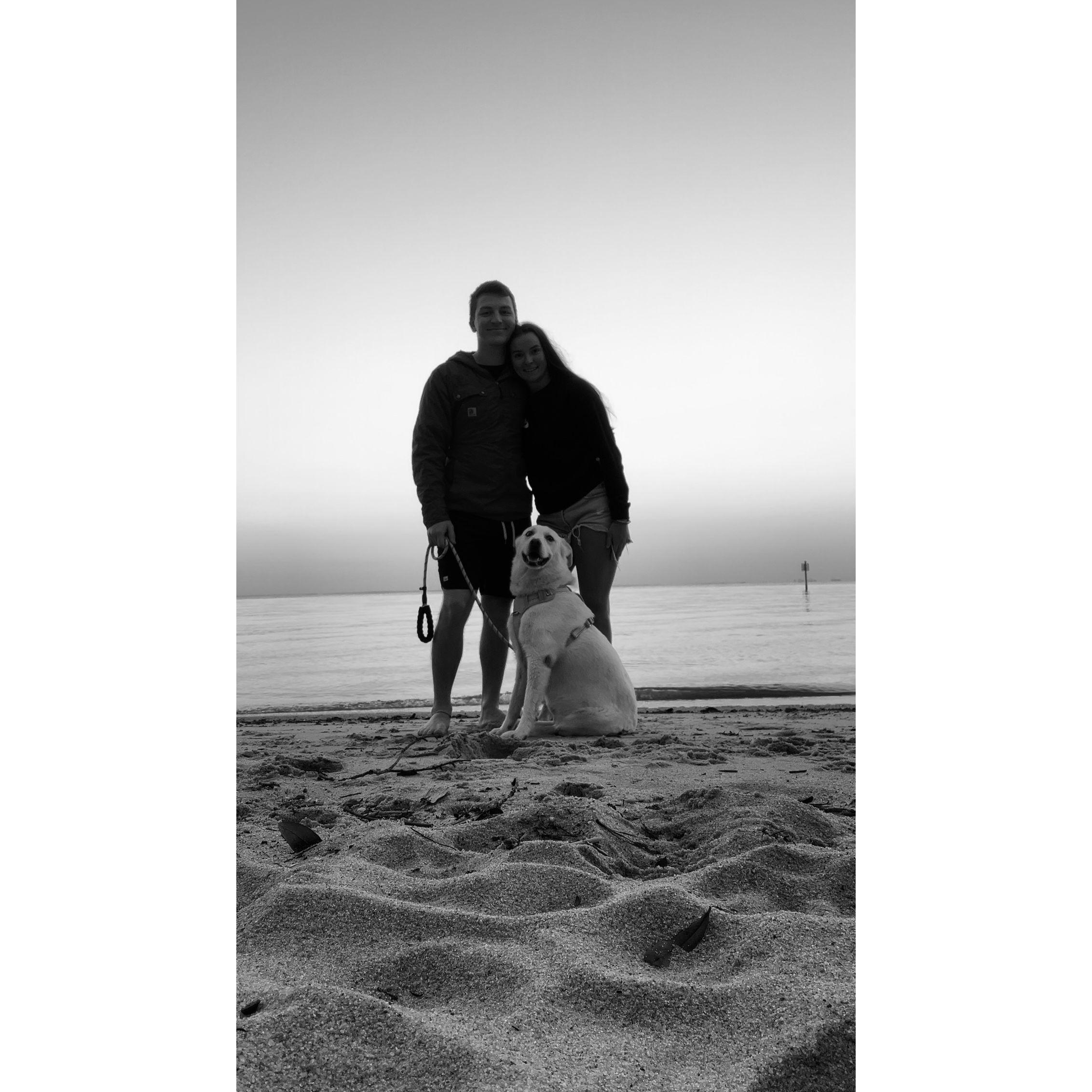 We took Lacey to the beach to watch the sunrise to celebrate us officially keeping her