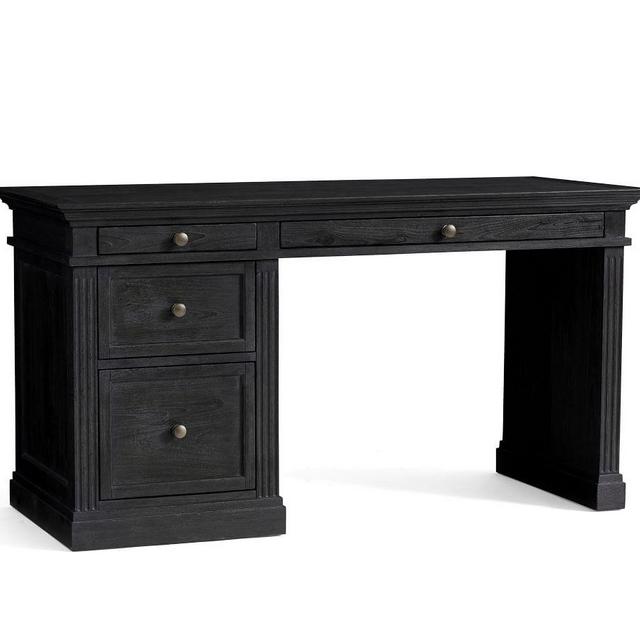 Livingston Writing Desk, Dusty Charcoal, 57" Wide