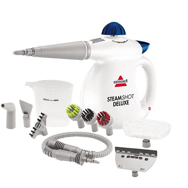 BISSELL SteamShot Hard Surface Steam Cleaner with Natural Sanitization, Multi-Surface Tools Included to Remove Dirt, Grime, Grease, and More, 39N75