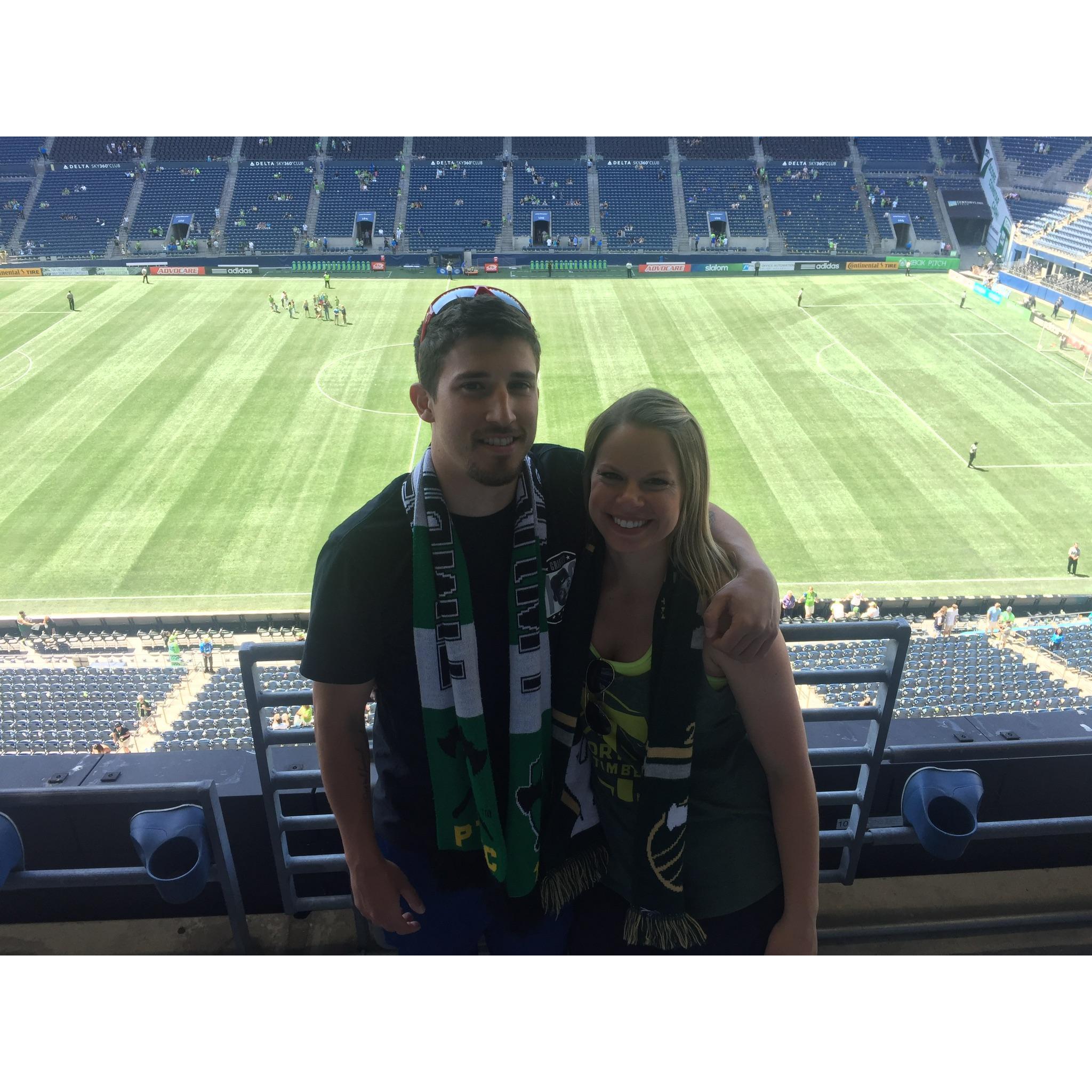 Timbers game in Seattle