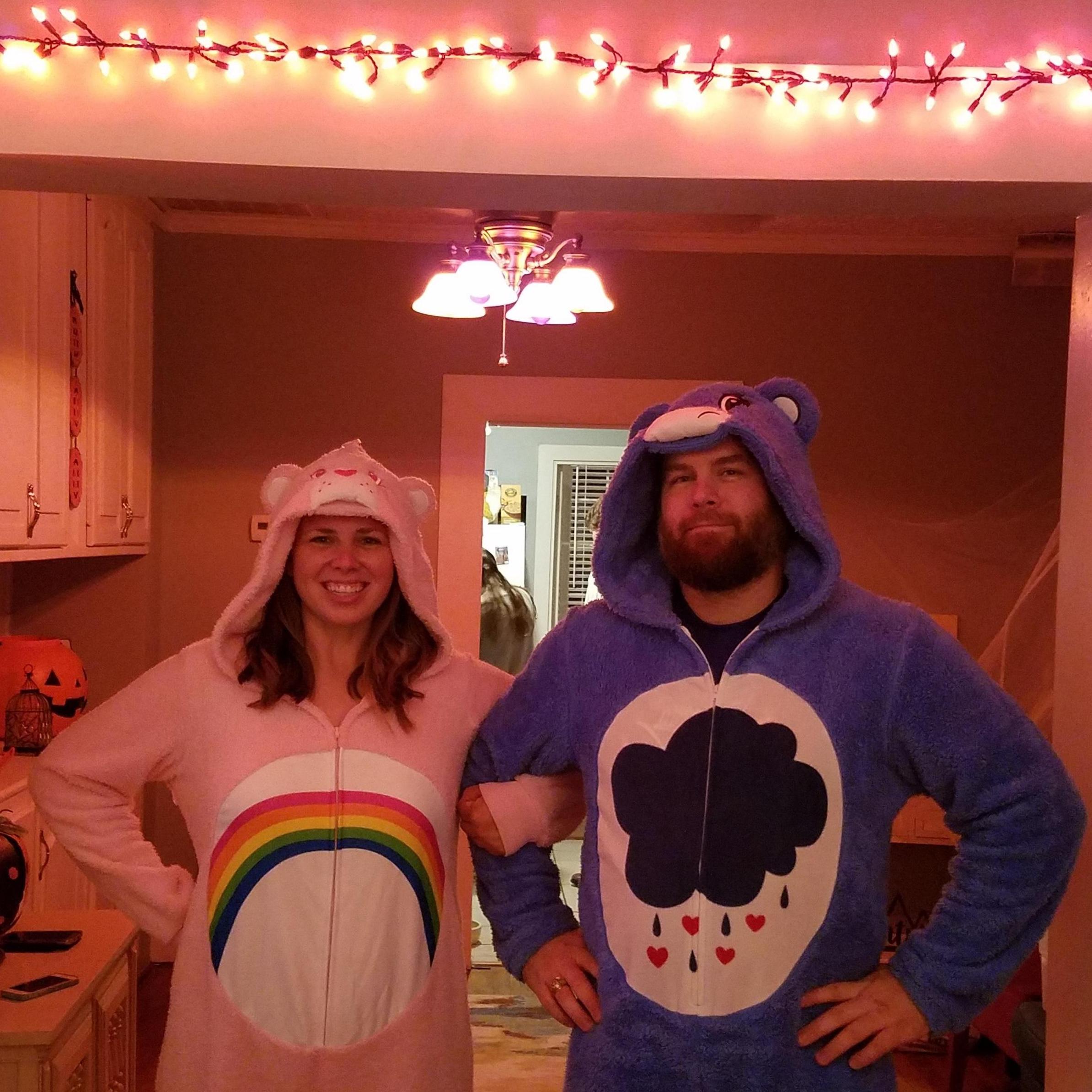 When Target sells Care Bear onesies that perfectly display each of your personalities it's hard to be anything else for Halloween