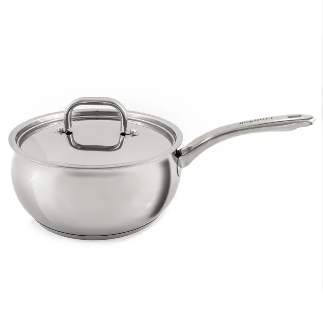 BergHOFF Belly Shape 18/10 Stainless Steel Sauce Pan With Stainless Steel Lid 3.2Qt.