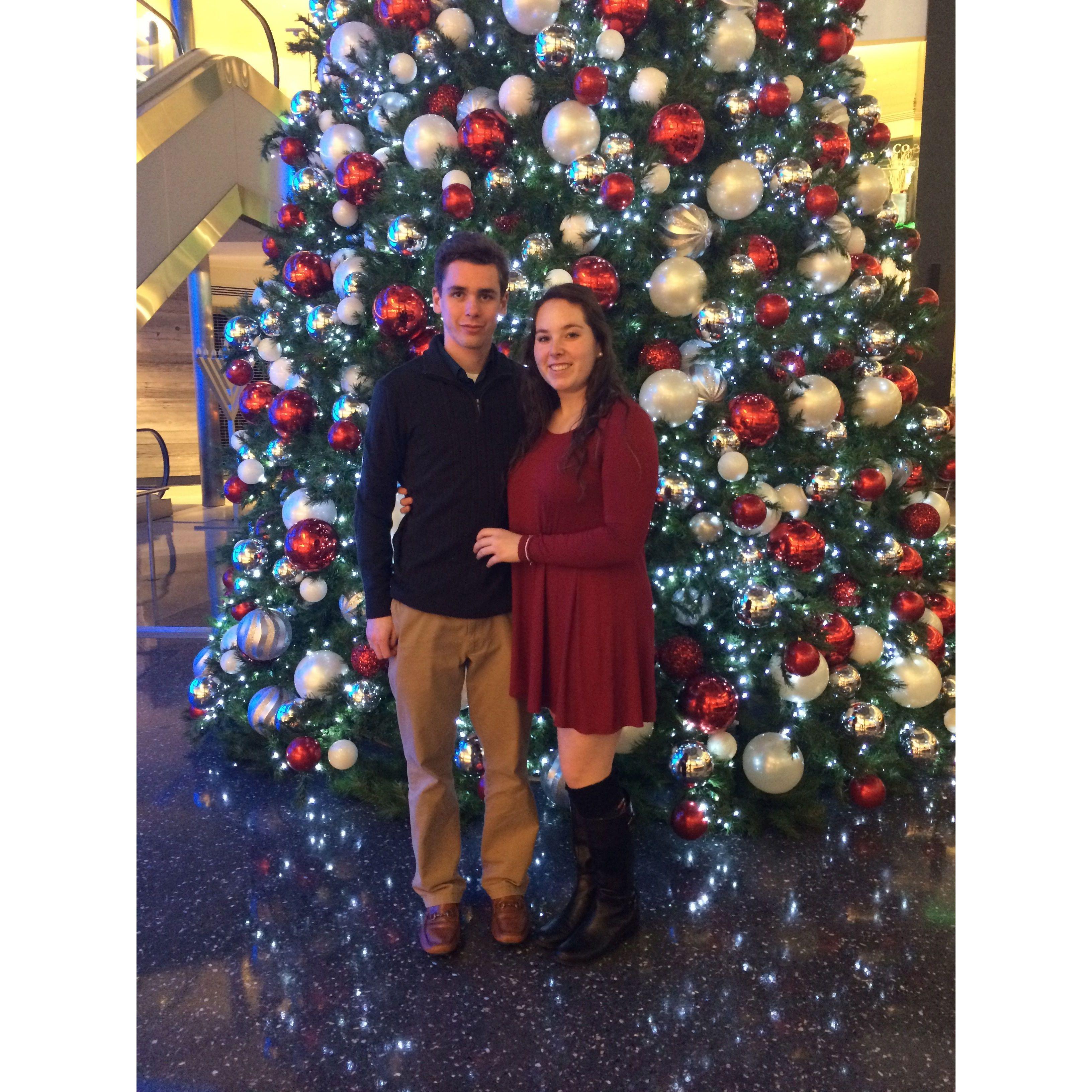 Olivia and Vince during a Christmas-time date night in Washington, D.C. in 2015.