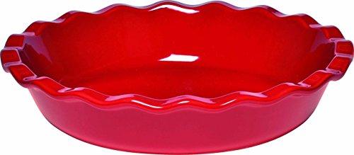 Emile Henry 346131 Pie Dish, 9", Burgundy Red