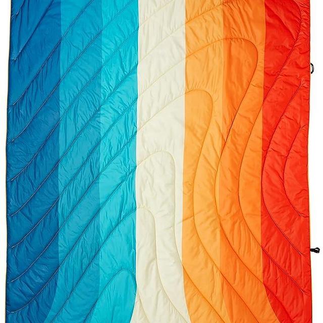 Rumpl The Original Puffy | Printed Outdoor Camping Blanket for Traveling, Picnics, Beach Trips, Concerts | Newport Swell, 1-Person