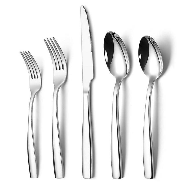 Onader 60 Piece Heavy Duty Silverware Set Stainless Steel Flatware Cutlery Set for 12