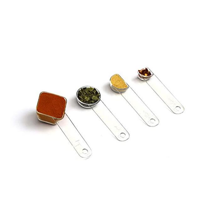Visual Measuring Spoons by Welcome Industries | Nesting, Shatterproof, Dishwasher Safe, BPA free, Great for cooking & baking with kids and learning fractions. Made in USA