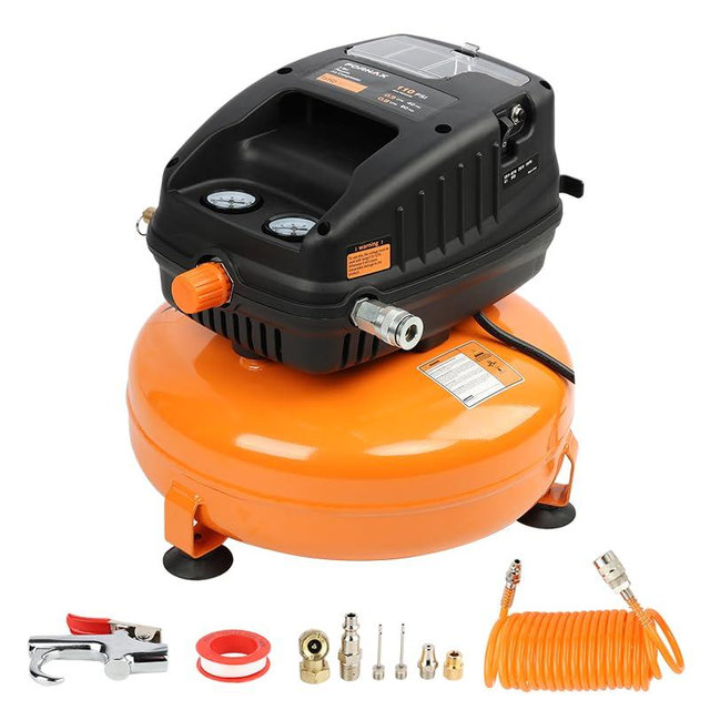 FORNAX Pancake Air Compressor, 3 Gallon, 110 PSI Portable Air Compressor, Oil Free Kits