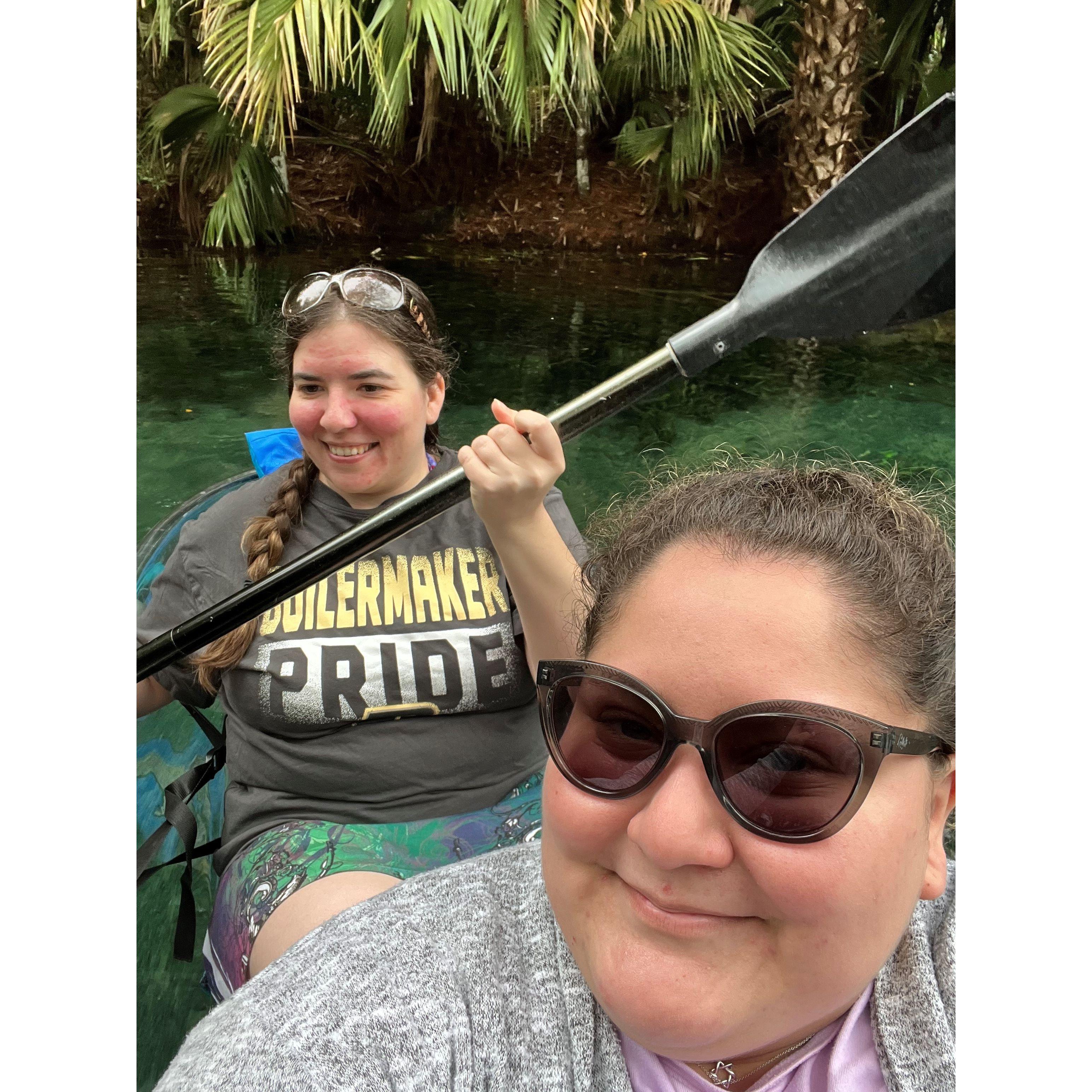 Kayaking on our first couples trip.