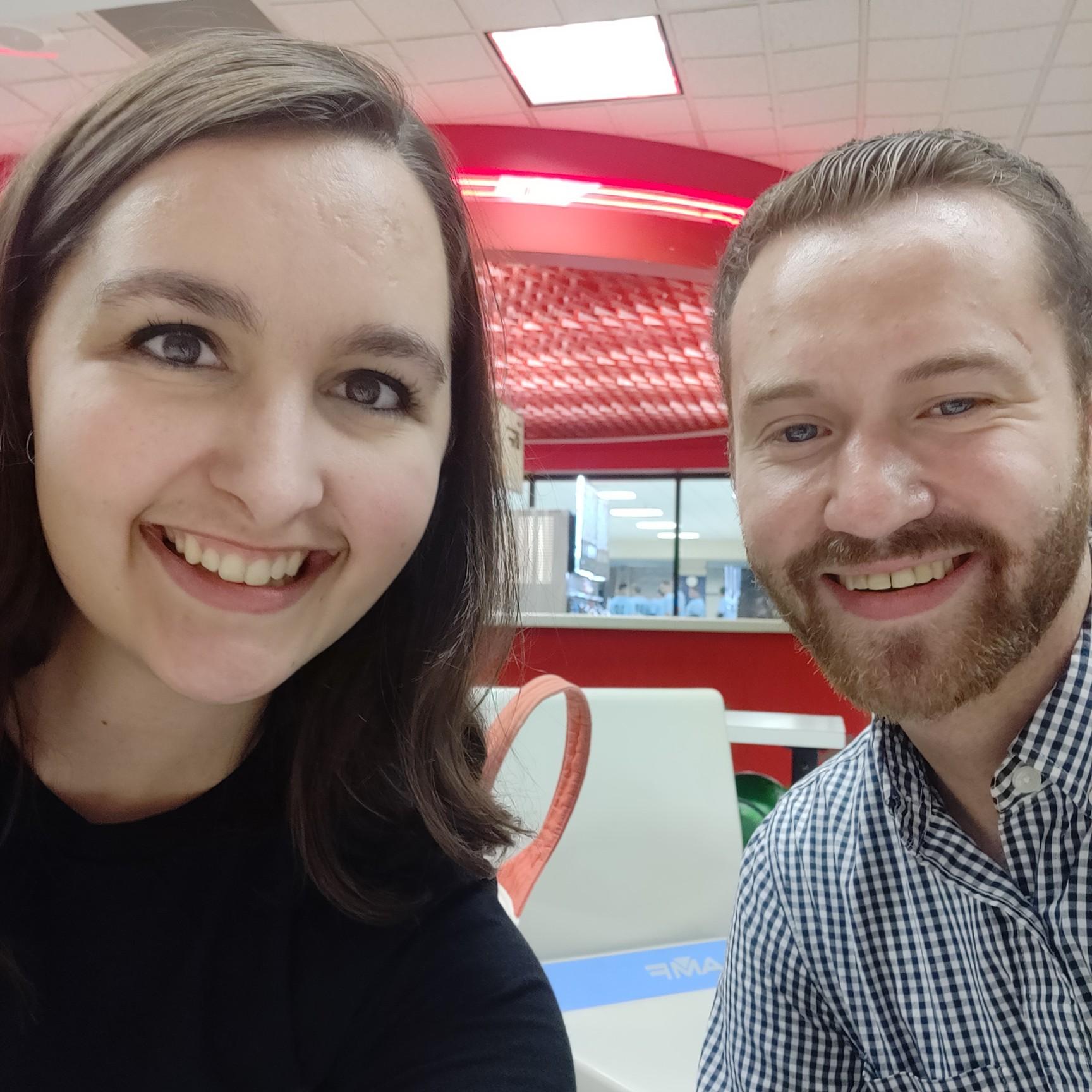First date as an official couple--bowling on campus
