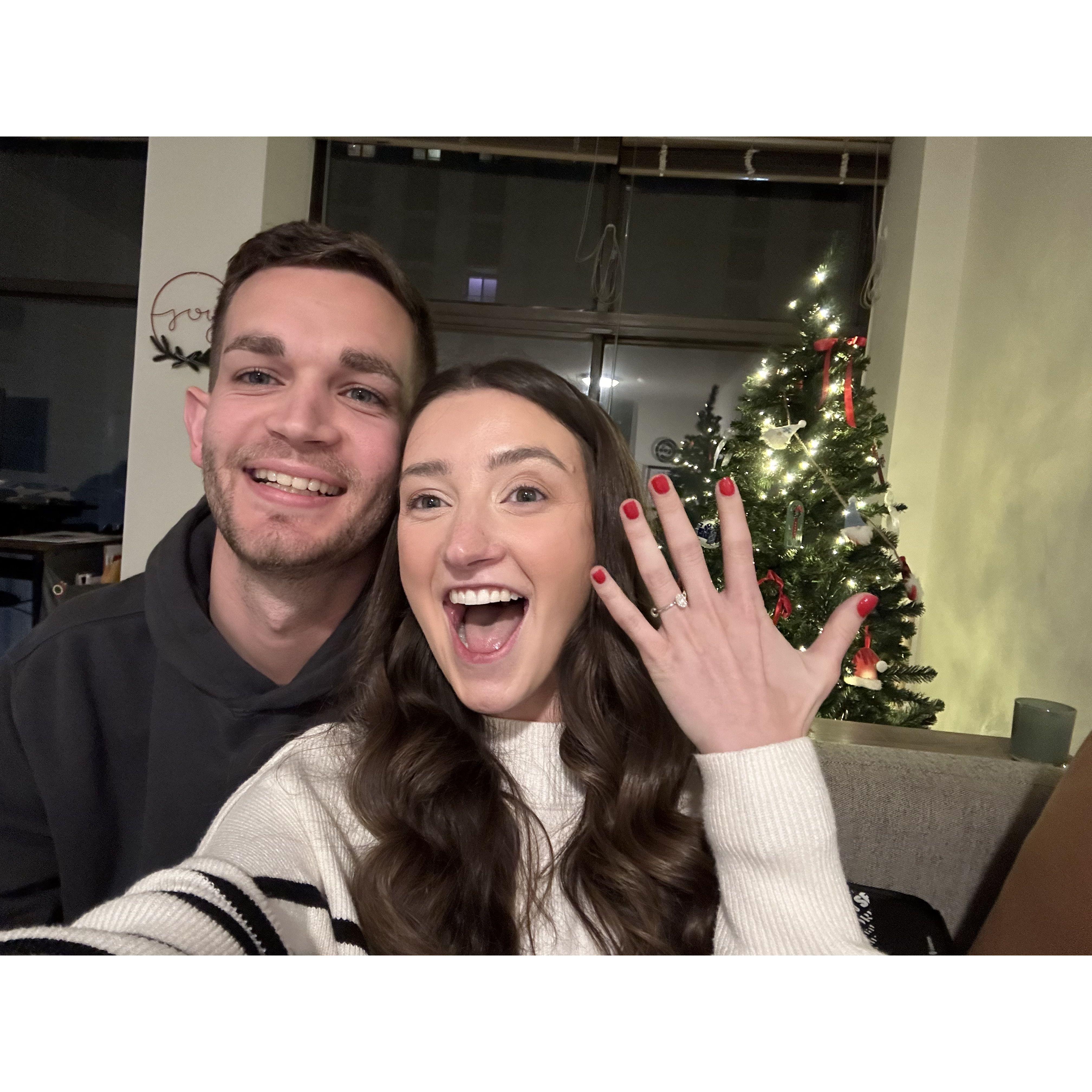 The proposal!! Our smiles say it all