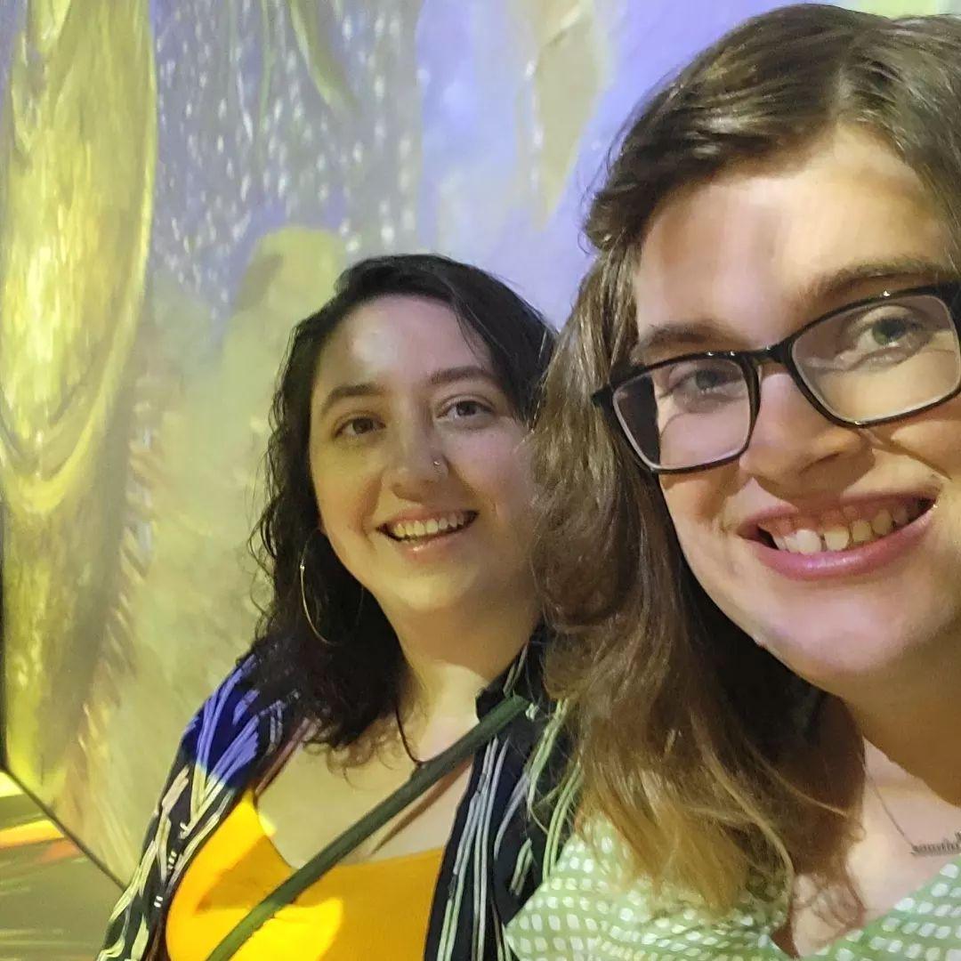 Us at the Indy Art Museum the day Jade proposed to Autumn. May 2022