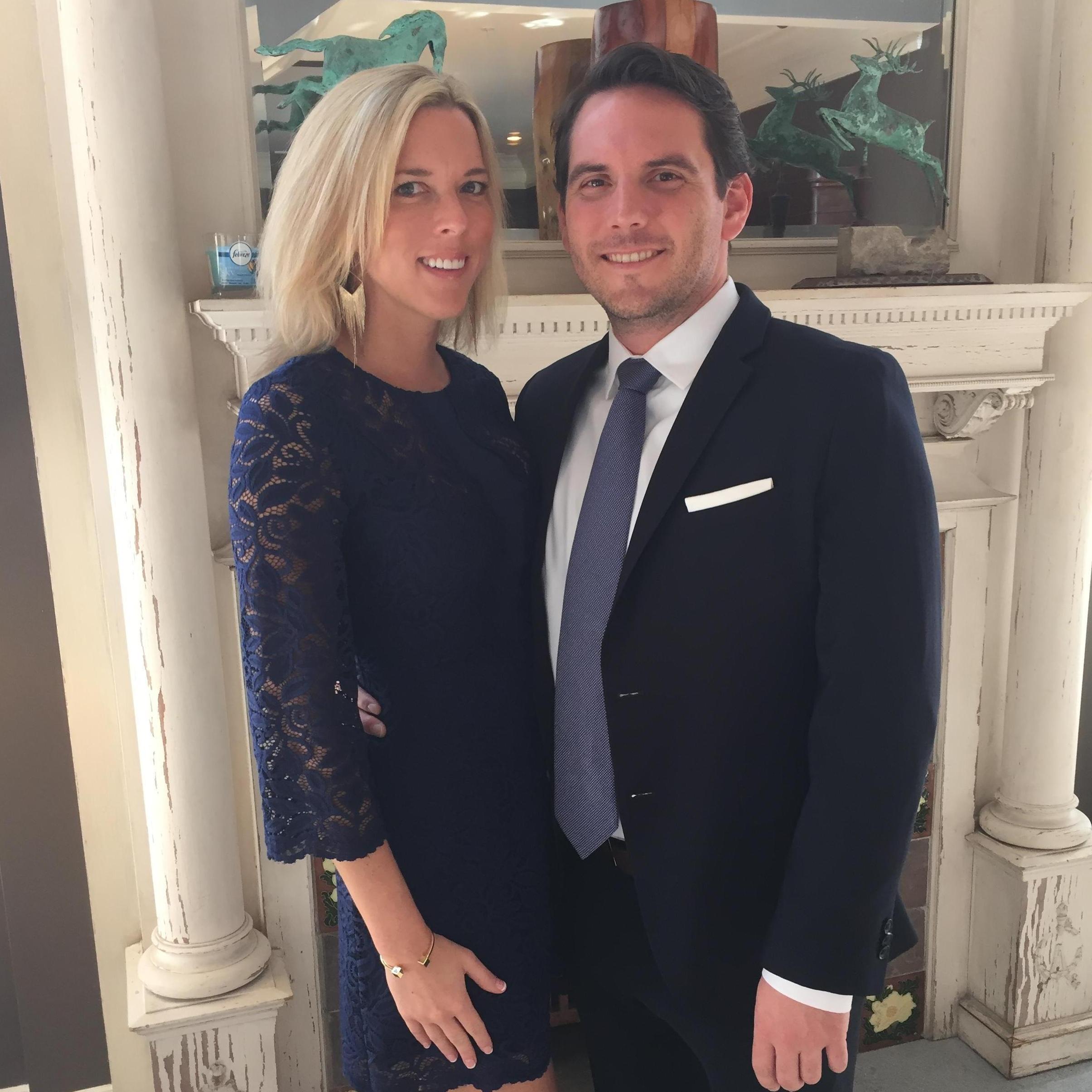 Celebrating Brian and Cara's wedding last year