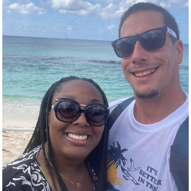 On the beautiful beach at Grand Caymen!