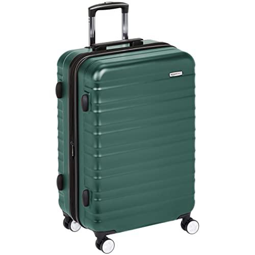Amazon Basics Premium Hardside Spinner Luggage with Built-In TSA Lock - 30-Inch, Green