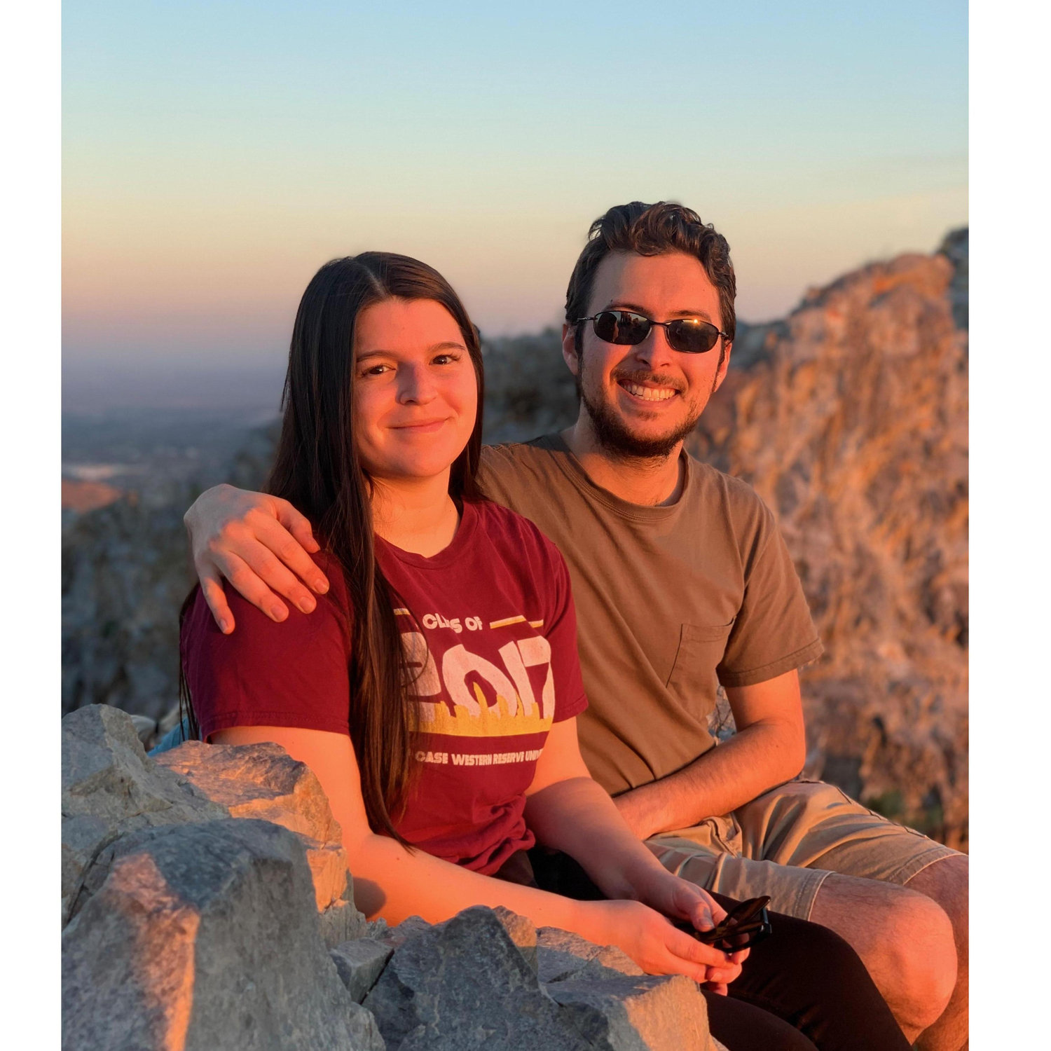 At the top of Piestewa Peak in Phoenix - February 2020