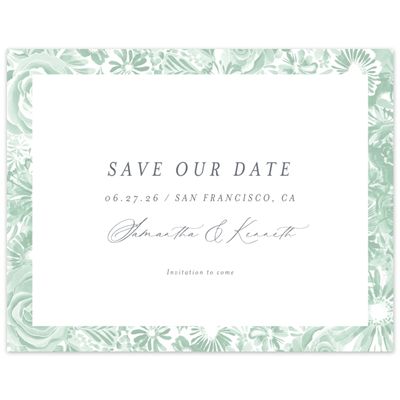 Green Rustic Wedding Digital Save the Date - Hallberg Landscape