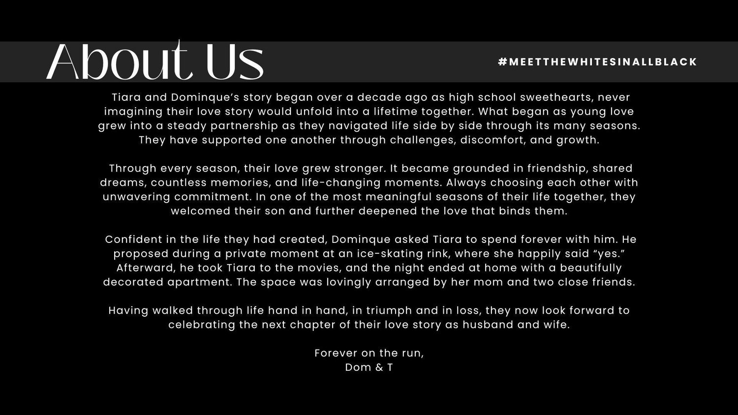 The Wedding Website of Tiara McCall and Dominque White